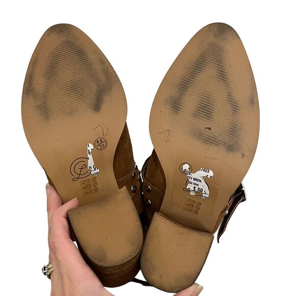 Chinese Laundry Small Town Ankle Booties Suede Studded Western - Picture 9 of 9